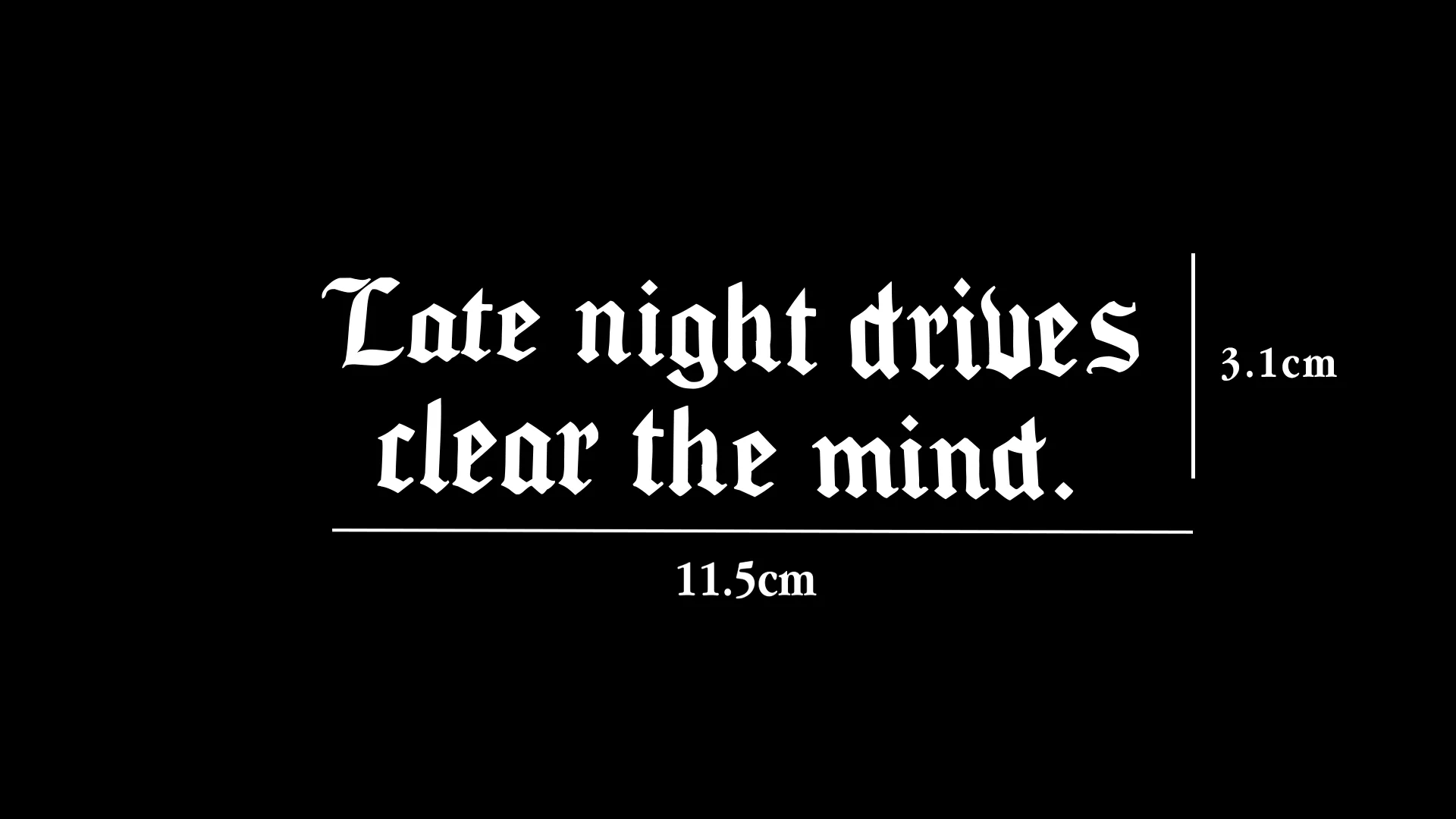 Late night drives clear the mind! | Baby Decal - Image 3